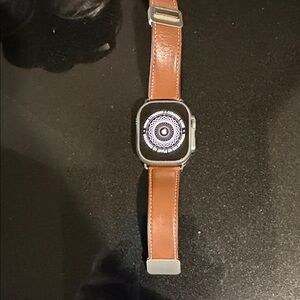 Apple Ultra Cellular + WiFi Smartwatch with Tan Leather Band